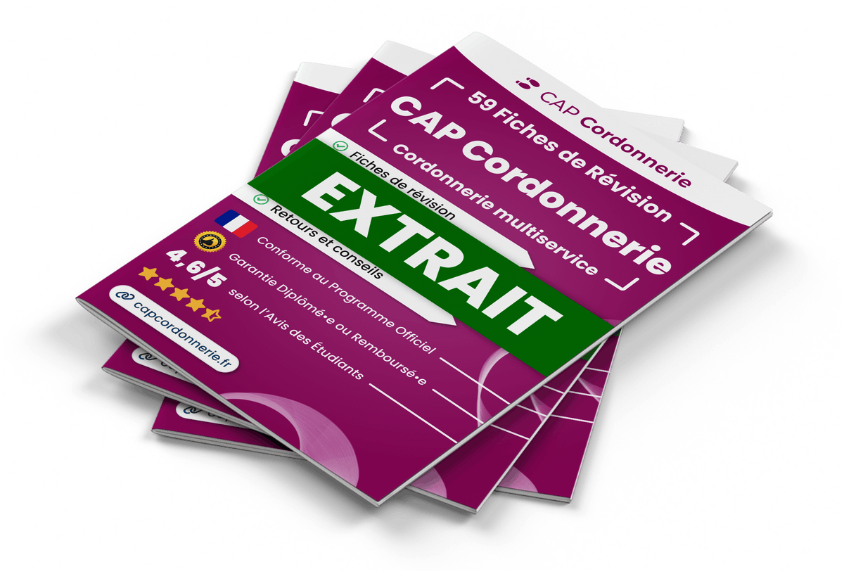 Extrait Fiches Révision gratuites CAP Cordonnerie